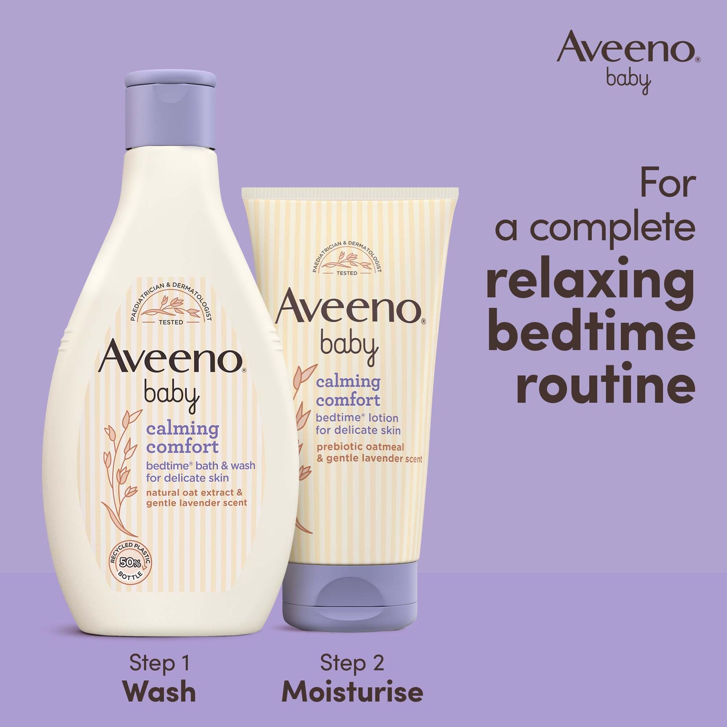Aveeno Baby Calming Comfort Bedtime Bath & Wash With Natural Oat Extract- 250 Ml
