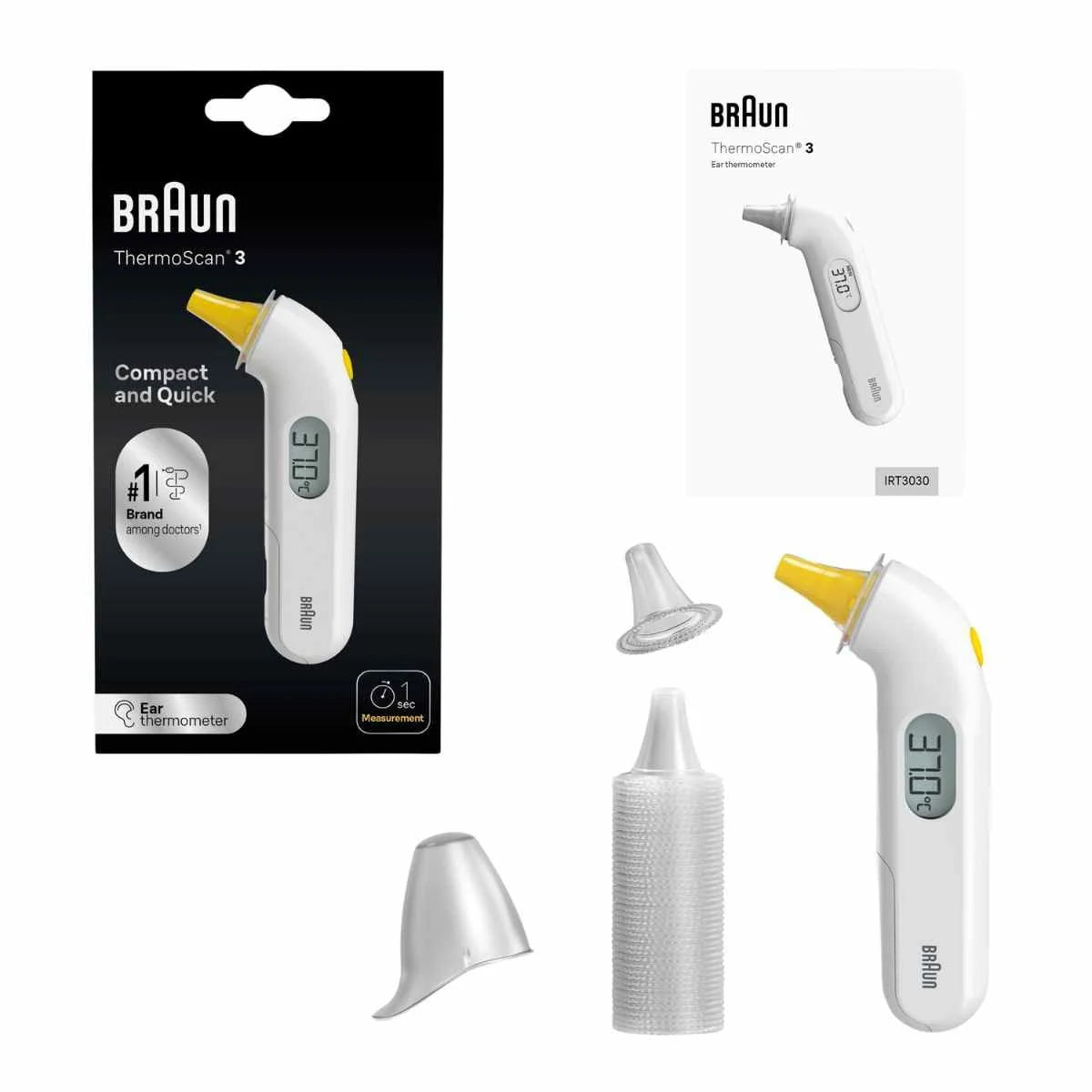 Braun Irt3030 Thermoscan 3 Ear Thermometer