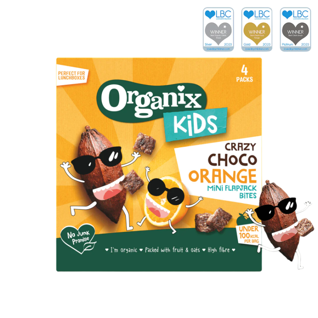 Organix Kids Crazy Choco Orange Mini Flapjack Bites (4X23G)