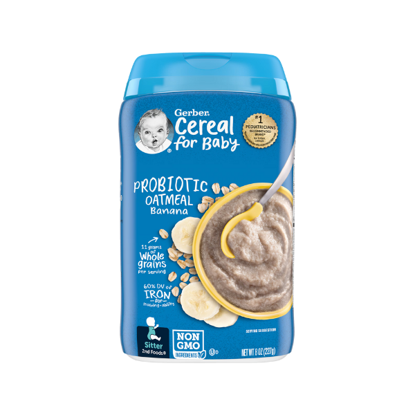 Gerber Probiotic Cereal With For Babies - Oatmeal & Banana
