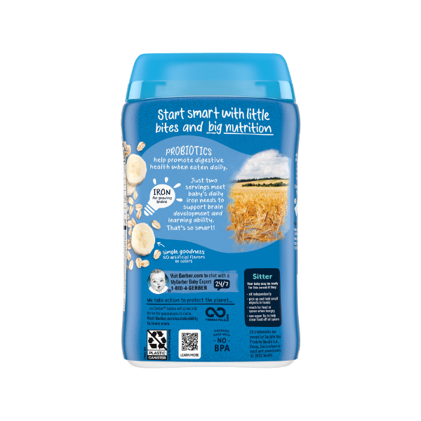 Gerber Probiotic Cereal With For Babies - Oatmeal & Banana