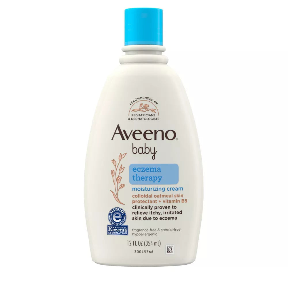 Aveeno Baby Eczema Therapy Moisturizing Cream For Dry, Itchy Skin - 12 Fl Oz
