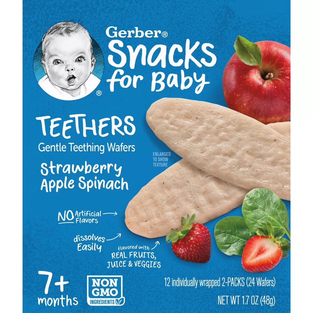 Gerber Snacks Teethers - Strawberry Apple Spinach