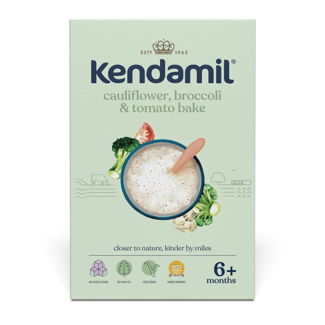 Kendamil Cauliflower Broccoli & Tomato Bake Cereal For Your Baby, 6-12Months