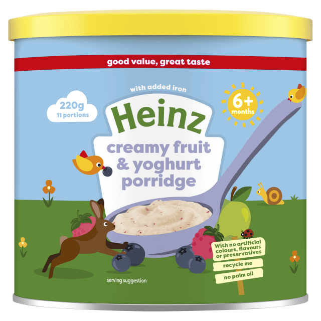 Heinz First Steps Breakfast Creamy Fruit And Yogurt Porridge, 6M+