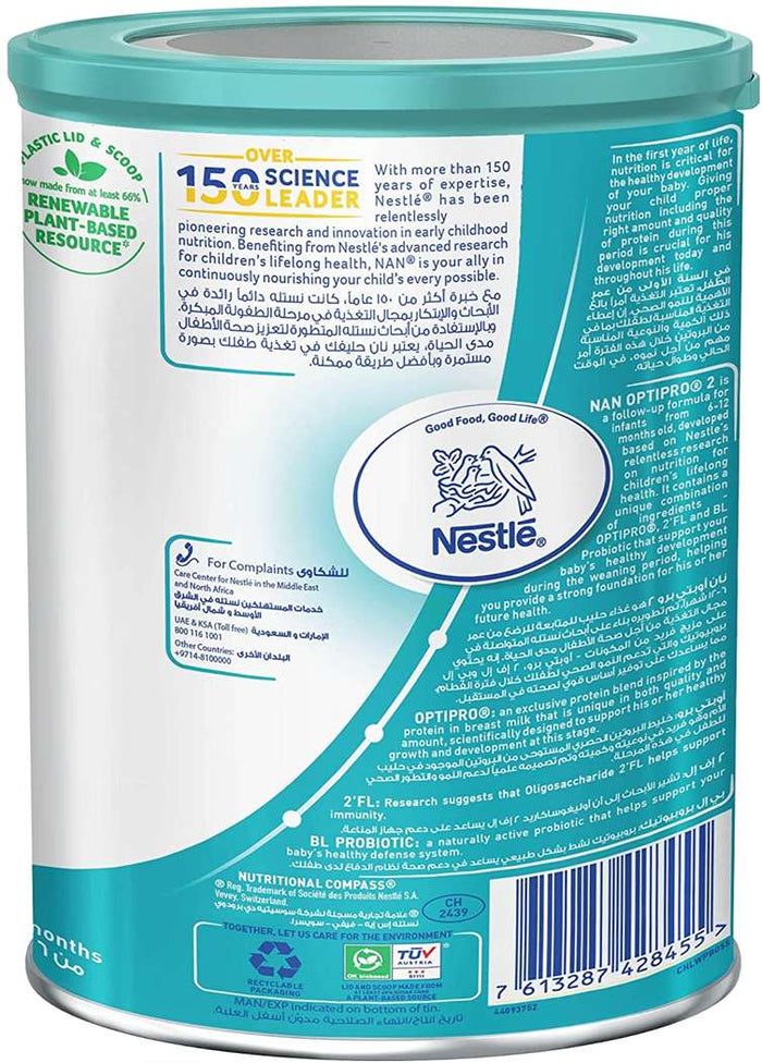 Nestle Nan Optipro, Follow-Up Formula, Stage - 2, 400G, 6 To 12 Months