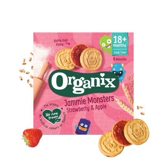 Organix Jammie Monsters Strawberry & Apple, 18+ Months, 64G