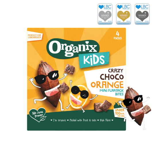 Organix Kids Crazy Choco Orange Mini Flapjack Bites (4X23G)
