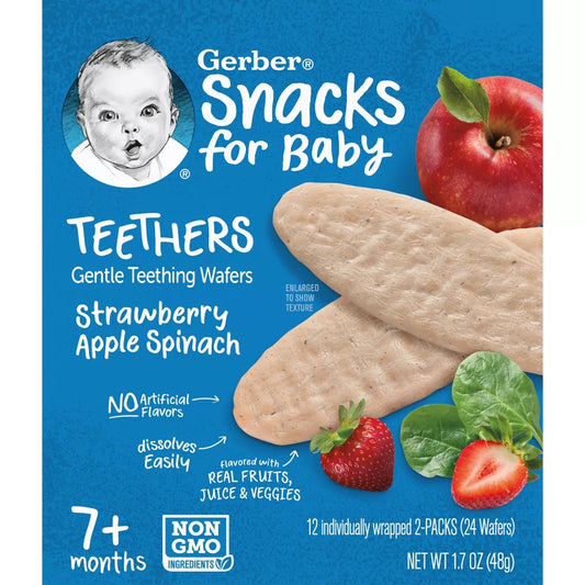 Gerber Snacks Teethers - Strawberry Apple Spinach