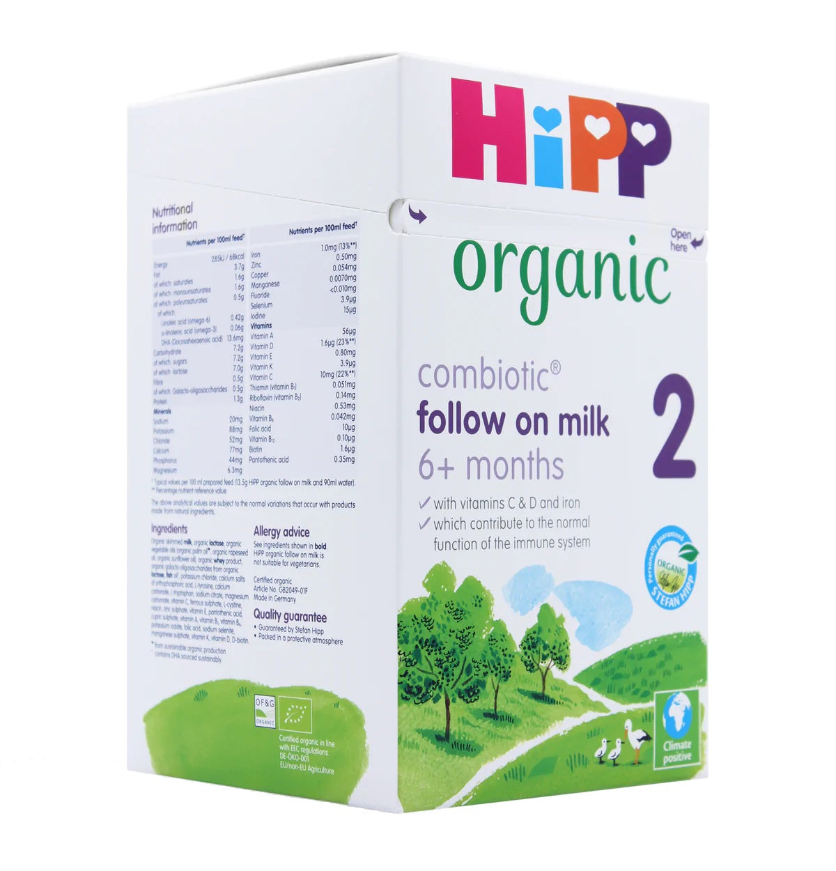 Hipp Organic Follow On Milk Powder From Birth (800G)- Stage 2