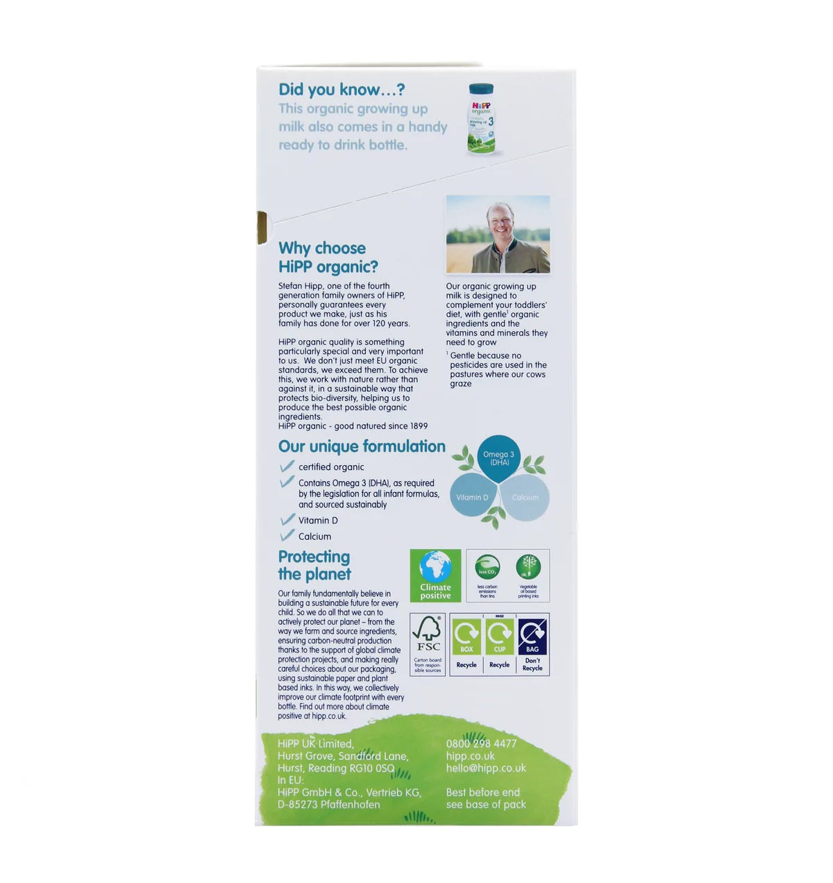Hipp Organic Growing Up Milk Powder From Birth (600G)- Stage 3