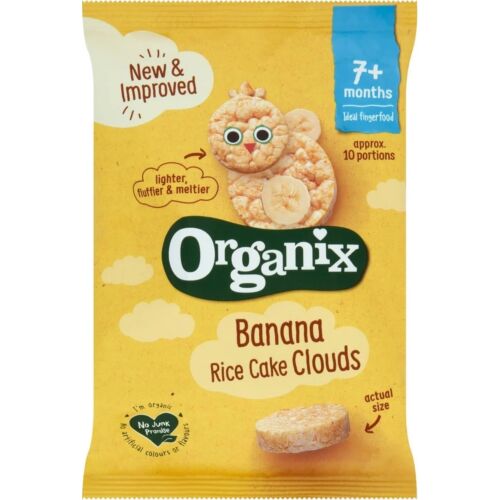 Organix Finger Foods Banana Rice Cakes Clouds